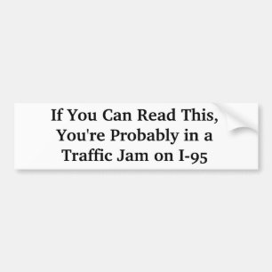 Pegatina Para Coche Gracioso I-95 Florida Bumper Sticker