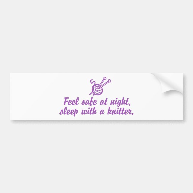 Pegatina Para Coche Gracioso Knitting (Frente)