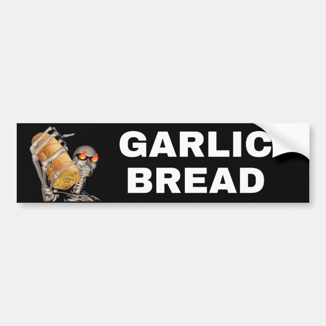 Pegatina Para Coche Gracioso meme de esqueleto de "pan de ajo" (Frente)