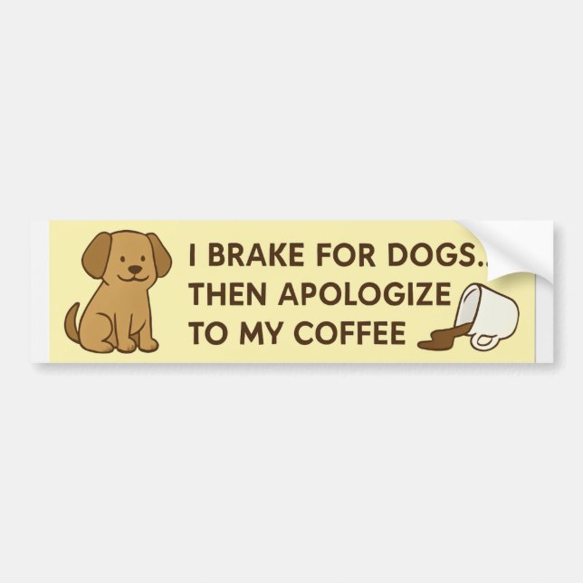 Pegatina Para Coche Gracioso Perro Lover Bumper Sticker (Frente)