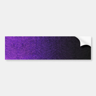 Pegatina Para Coche Gradiente de Purpurina morado y negro