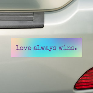 Pegatina Para Coche Gradiente suave de arcoiris primático "El amor sie