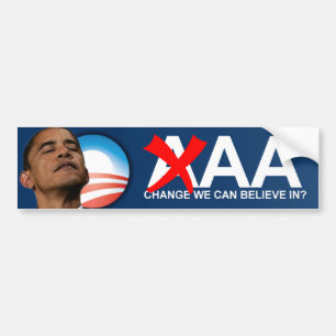 Pegatina Para Coche Grado de solvencia del AA de Obama