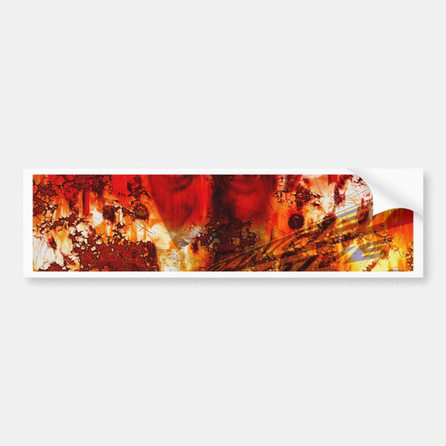 Pegatina Para Coche Graffiti de cara roja (Frente)