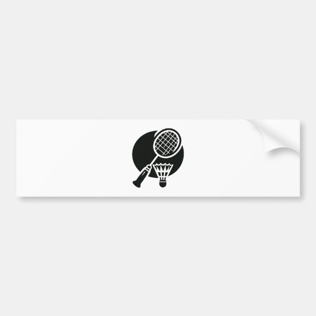 Pegatina Para Coche Gráfico de bádminton (Frente)