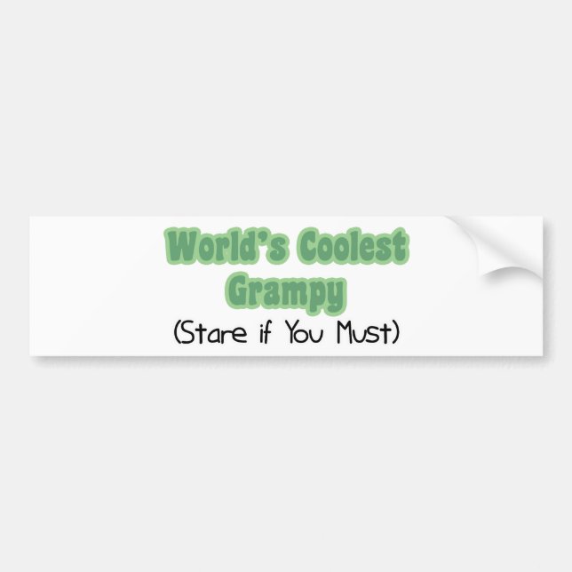 Pegatina Para Coche Grampy más fresco del mundo (Frente)