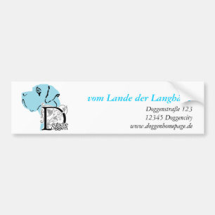 Pegatina Para Coche Gran Danés logo y texto personalizados