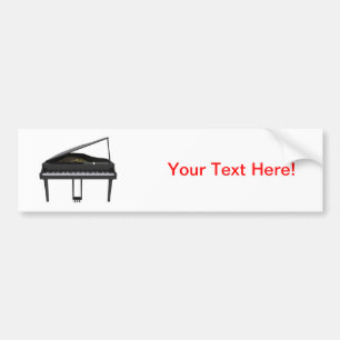 Pegatina Para Coche Gran piano negro: Modelo 3D: