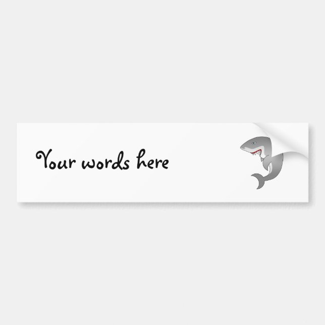 Pegatina Para Coche Gran tiburón blanco (Frente)