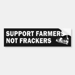 Pegatina Para Coche Granjeros de la ayuda, no Frackers (negro)