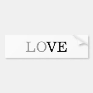 Pegatina Para Coche Gray Black Script Love Boda 