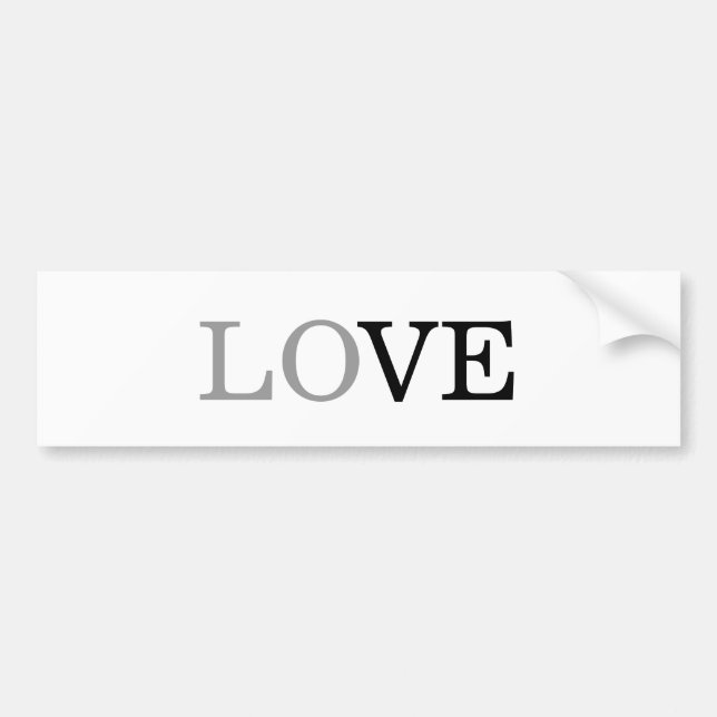 Pegatina Para Coche Gray Black Script Love Boda  (Frente)