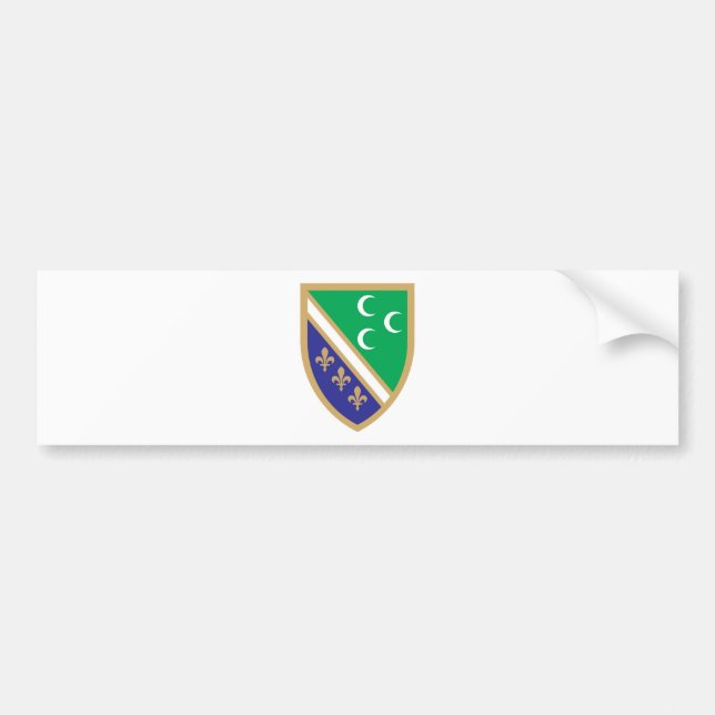 Pegatina Para Coche Grb Sandžaka, escudo de armas de Sandžak (Frente)