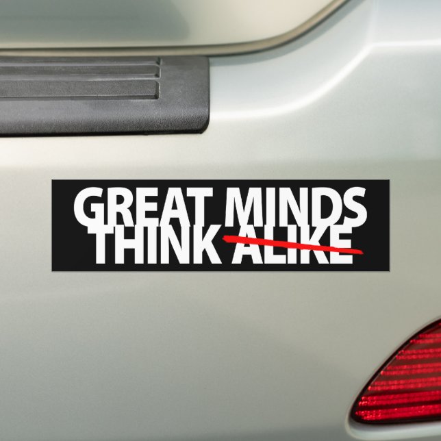 Pegatina Para Coche Great Minds Think (en coche)