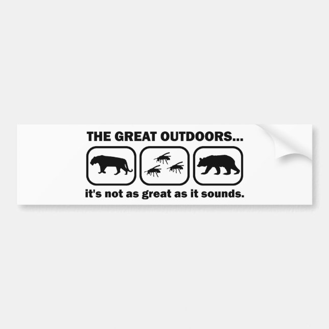 Pegatina Para Coche Great Outdoors divertido (Frente)