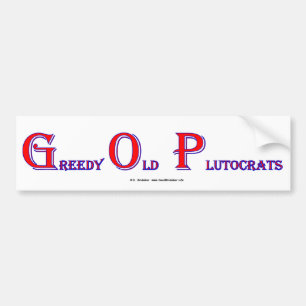 Pegatina Para Coche GreedyOldPlutocrats