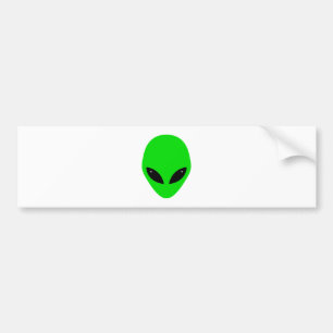 Pegatina Para Coche Green Alien Head