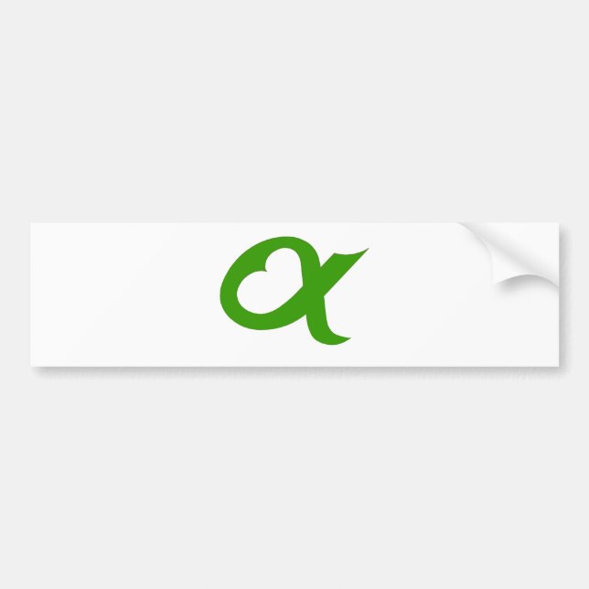 Pegatina Para Coche Green Alpheart (Frente)