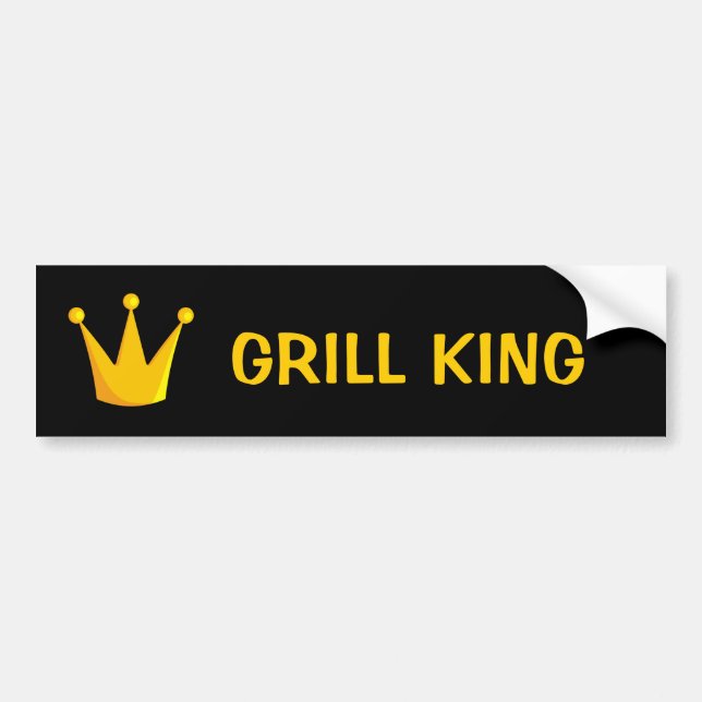 Pegatina Para Coche Grill King Crown (Frente)