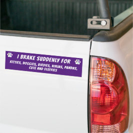 PEGATINA PARA COCHE GRITO DE REPENTE POR KITTIES, DOGGIES, BIRDES.