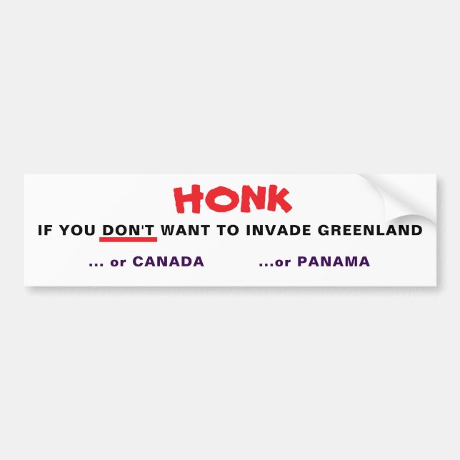 Pegatina Para Coche Groenlandia Peace Bumper Sticker (Frente)