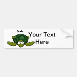 Pegatina Para Coche Groovy Sea Turtle Dude Funny Personalizado