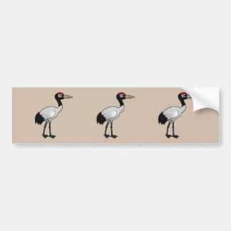 Pegatina Para Coche Grúa Negro-necked de Birdorable