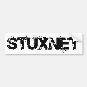 PEGATINA PARA COCHE GRUNGE DE STUXNET