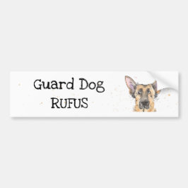 Pegatina Para Coche Guard DOG cute German Shepherd/Alsatian customized