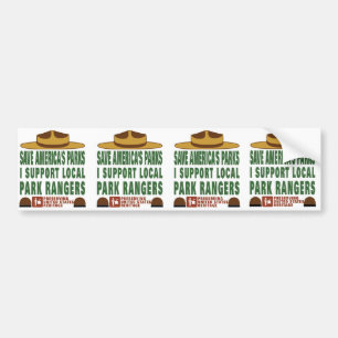 Pegatina Para Coche guarda del parque bumper_sticker_x4