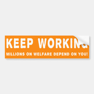 Pegatina Para Coche Guarde el trabajar de Bumpersticker