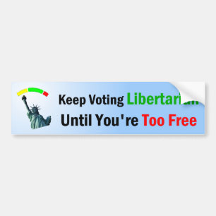 Pegatina Para Coche Guarde el votar del libertario