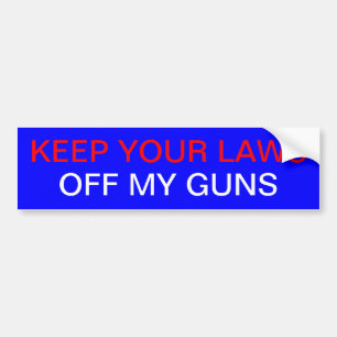 PEGATINA PARA COCHE GUARDE SUS LEYES DE MIS ARMAS