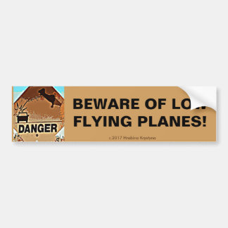 PEGATINA PARA COCHE ¡GUÁRDESE DE LOS AVIONES BAJOS DEL VUELO! #2