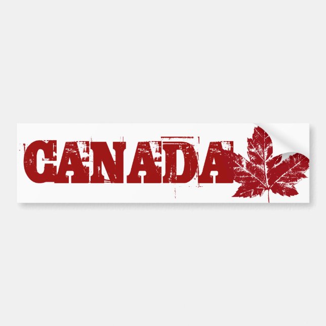 Pegatina Para Coche Guay Canada Bumper Sticker Dolor en la hoja de arc (Frente)