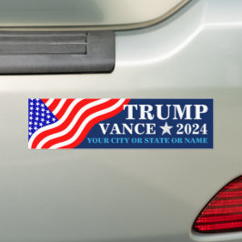 Pegatina Para Coche Guay de bandera estadounidense de Trump Vance 2024