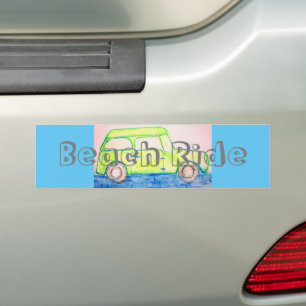 Pegatina Para Coche Guay Green Car beach ride Bumper Sticker