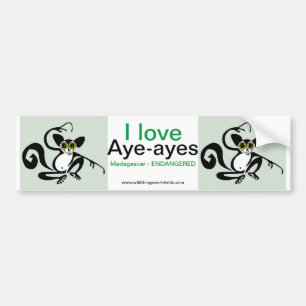 Pegatina Para Coche Guay I love AYE-AYEs - Graphic -