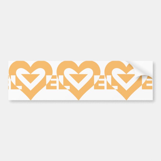 Pegatina Para Coche Guay Love Graphic, Naranja (Frente)