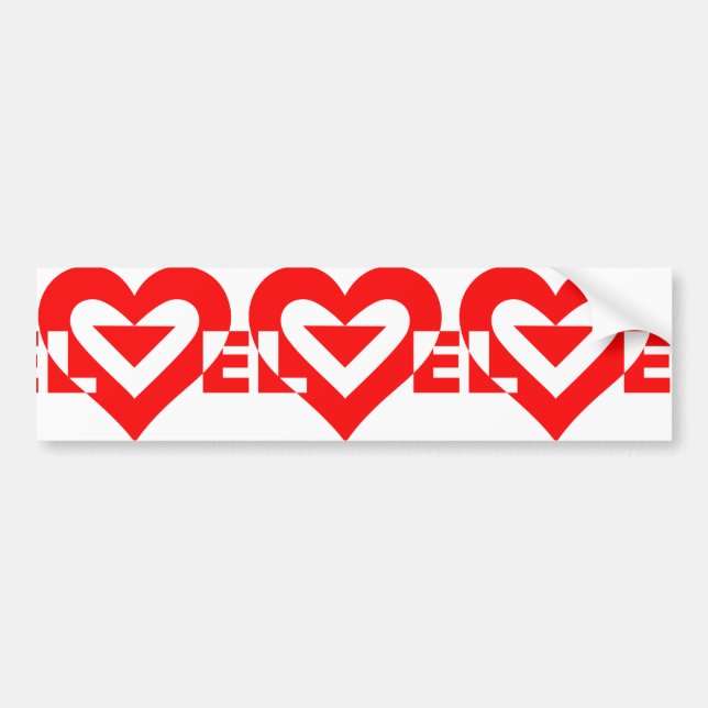 Pegatina Para Coche Guay Love Graphic, rojo (Frente)