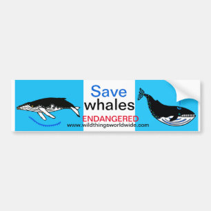 Pegatina Para Coche Guay Save WHALES - azul océano -