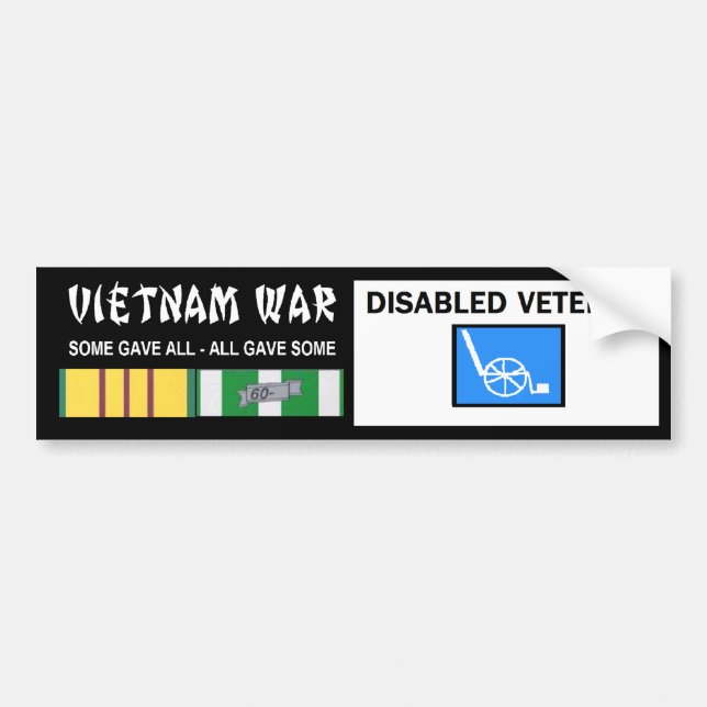 PEGATINA PARA COCHE GUERRA DE VIETNAM - VETERINARIO LISIADO (Frente)
