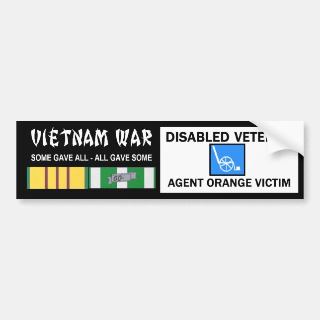 PEGATINA PARA COCHE GUERRA DE VIETNAM - VETERINARIO LISIADO - VÍCTIMA (Frente)