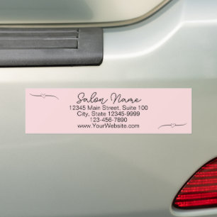 Pegatina Para Coche Guión manuscrito de color rosa y negro para empres