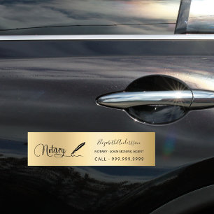 Pegatina Para Coche Guión oro del agente de firma de préstamos notaria