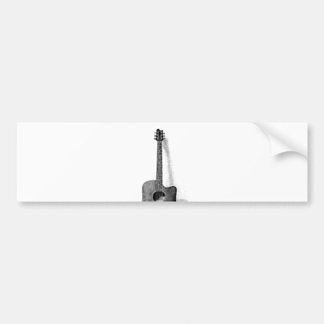 Pegatina Para Coche Guitarra clásica (Frente)