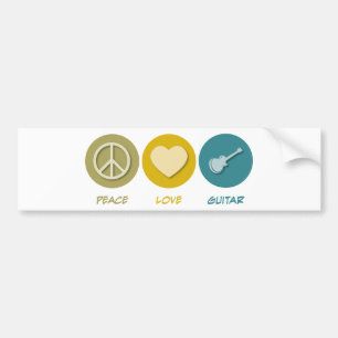 Pegatina Para Coche Guitarra del amor de la paz