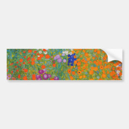 Pegatina Para Coche Gustav Klimt - Jardín de flores