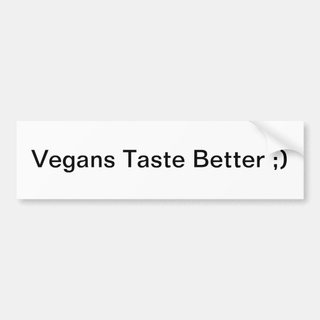 Pegatina Para Coche Gusto de los veganos mejor;) (Frente)