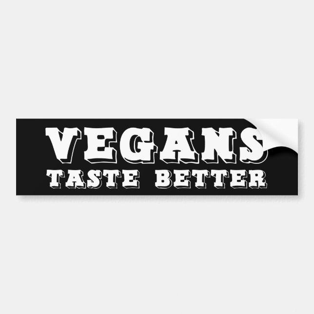 Pegatina Para Coche "Gusto de los veganos mejor " (Frente)